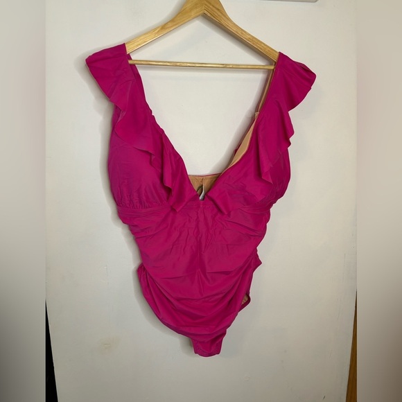 NWT J. Crew Ruched Sides Ruffle Strap One Piece - Picture 7 of 13